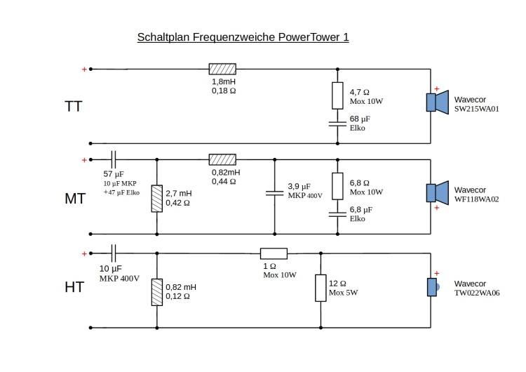 Bauteile Schaltplan PowerTower 1